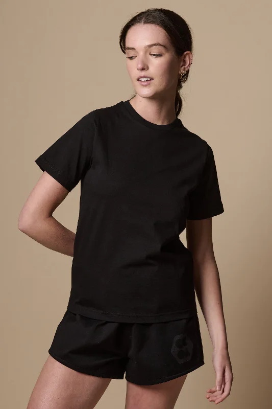 Women's Short Sleeve T Shirt Plastic Free - Black