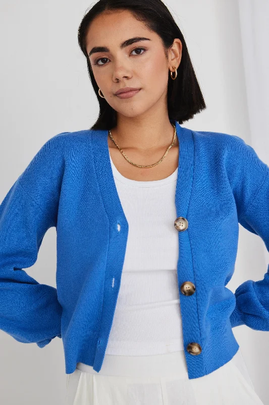 Agatha French Blue Fine Knit Cardigan