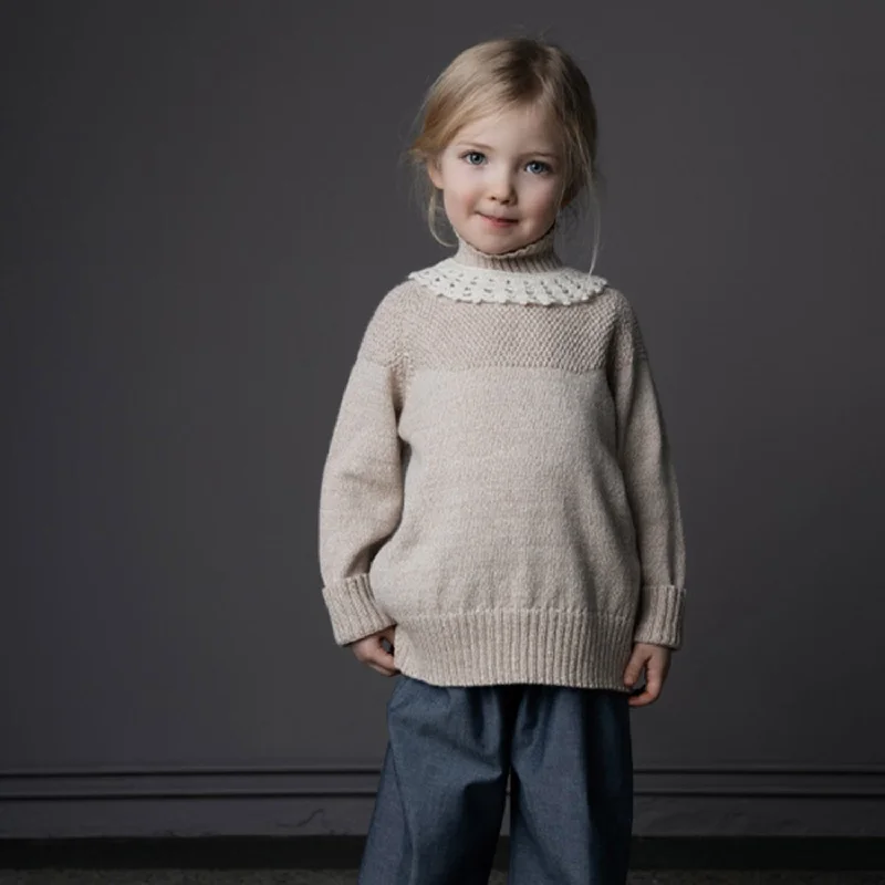 Baby & Kids Alpaca/Merino Wool Sailor Sweater - Cream Twist