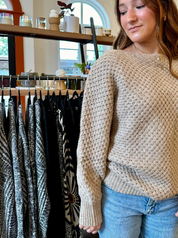 Walnut Waffle Sweater