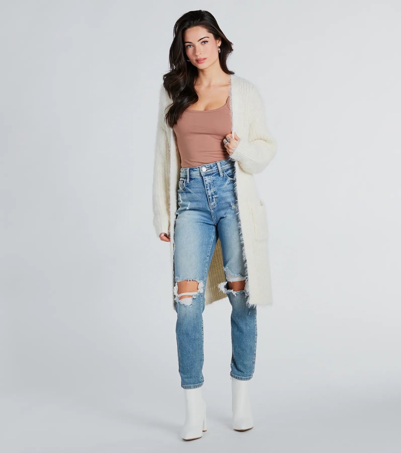 Cozy Touch Eyelash Knit Duster Cardigan