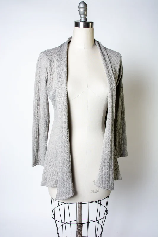 Dreamy Duster - Cable Knit,  Silver