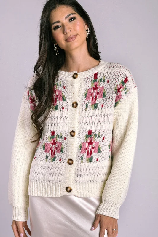 Maisie Floral Knit Cardigan