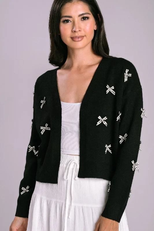 Odalis Bow Open Cardigan