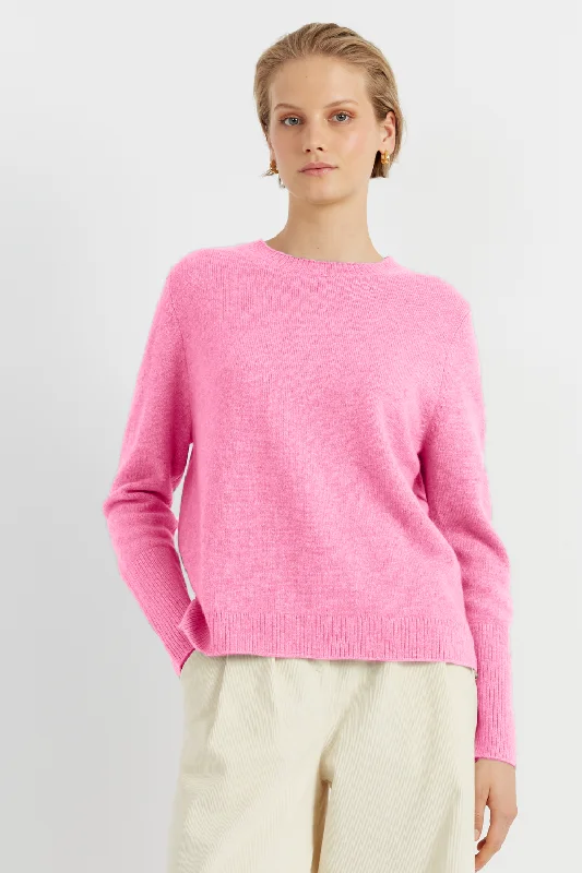 Pink Cashmere Boxy Sweater