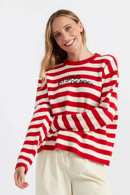 Red Wool-Cashmere Bisous Sweater