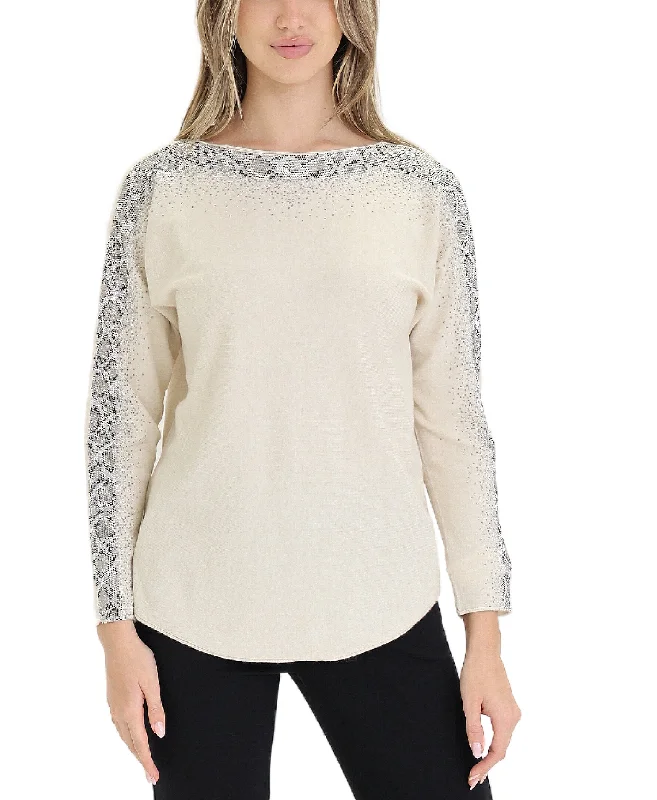 Snake Print Sequin Sweater