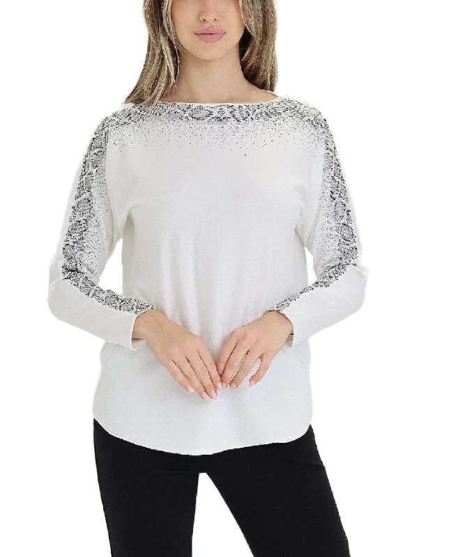 Snake Print Sequin Sweater