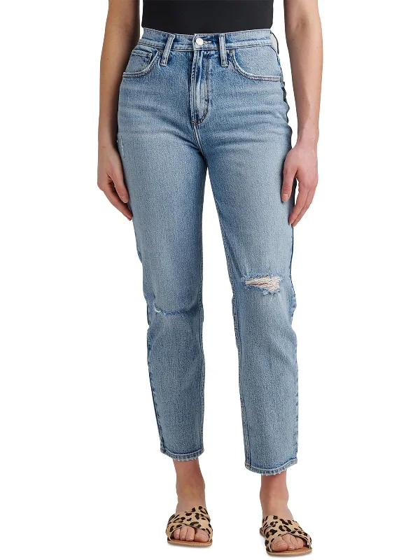 Highly Desirable Womens High Rise Slim Straight Leg Jeans