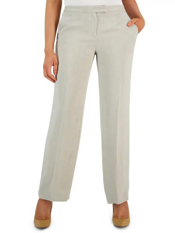 Petites Womens Pocket Polyester Dress Pants