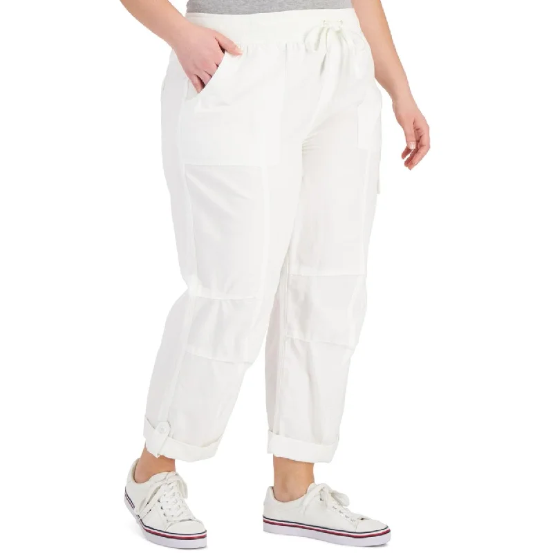 Plus Alton Womens High Rise Knit Cargo Pants