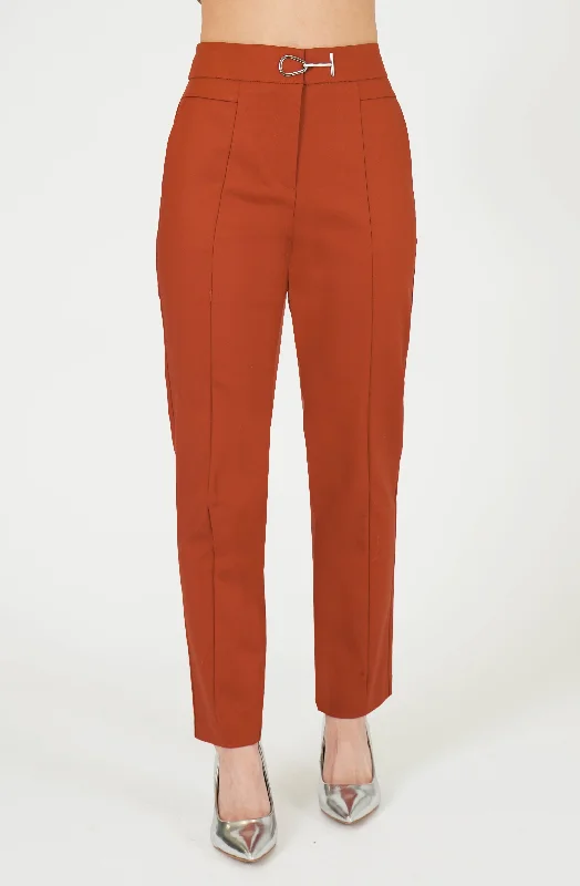 Straight Leg Pant with Silver Buckle